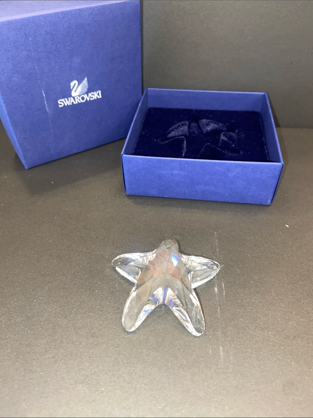 Swarovski Clear Crystal Starfish Accent with Blue Branded Box